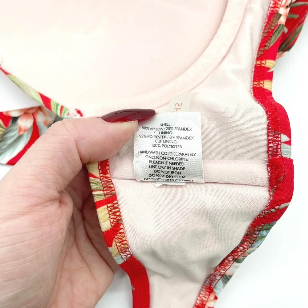 Shade Shore Bikini Top Size 36B Tropical Resort Coastal Swim Vacation Pinup Pool